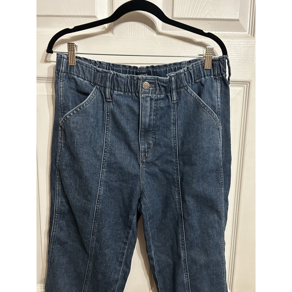J. Crew Womens 31 High Rise Elastic Waist Stretch Ankle Jeans Dark Washed Denim - Picture 5 of 12